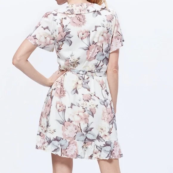 Paige Cardamon floral ruffle wrap dress - Picture 6 of 6
